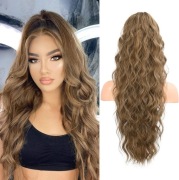 Flufymooz przedłużenie kucyka 66cm  syntetyczne ciemny popielaty blond