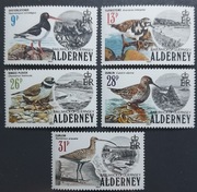 ALDERNEY** - Mi 13-17  - Ptaki - kat. 22€. Okazja.