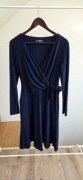 Ralph Lauren granatowa kopertowa sukienka elegancka szykowna r. M / L