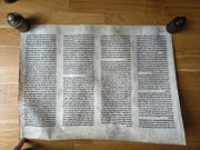 Tora na pergaminie XVIII-XIXw., judaik, judaica, pergamin
