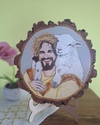 Obraz malowany ręcznie na drewnie 