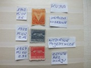 zestaw 3szt. znaczki skarbowe Mi Z6 1942/1957r. KUBA czyste Cuba