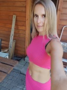 Malinowy dzianinowy zestaw pakuten 