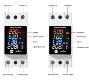 Miernik energii prądu cyfrowy na szynę DIN 100A z funkcją reset