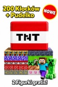 Klocki Magnetyczne 200 szt. Pudełko Minecraft Figurki Prezent Zabawka Stem