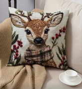 Świąteczna poszewka na poduszkę renifer