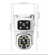 Kamera WIFI podwójny obiektyw, zewnętrzna