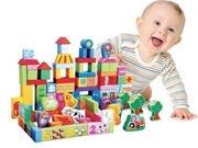 Zestaw DREWNIANYCH klocków FARMA 