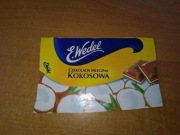Wedel czekolada mleczna kokosowa puste opakowanie