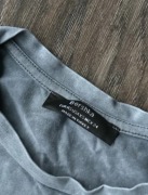 Bershka dress długa bluzka tshirt szara czarna tie dye Xs długa