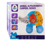 UKŁADANKA DREWNIANA DO CIĄGNIĘCIA 3D SŁONIK PUZZLE