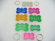 Adresówka dla psa grawerowany znaczek identyfikator z numerem telefonu kość