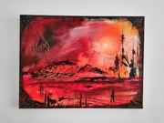 Obraz,ozdoba ścienna,akryl, ręcznie malowany