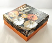 Pudełko ozdobne na prezent dekoracyjne Box z pokrywką Jesień Dynie karton