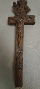 Stary krzyż relikwiarzowy z relikwiami