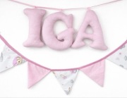 Girlanda Iga szyte literki