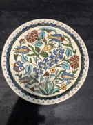 talerz ozdobny es kutahya majolica turecki osmański vintage kolekcjonerski
