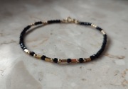 Bransoletka z kamieni naturalnych onyks hematyt 