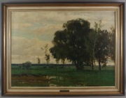obraz olej/plotno z 1899 r., A.Egersdorfer, 129x98 cm antyk, sygnowany