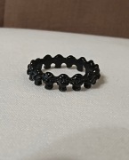 Nowy czarny pierścionek obrączka czaszki Halloween skulls Gothic emo punk