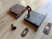 Stare zamki do szaf szafek Stare okucia do szafek biurek uchwyty mosiądz