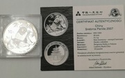 Certyfikat do monety PANDA 2007  Chiny Fabulous 12