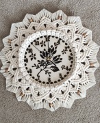 Zegar ścienny ozdobny, makrama