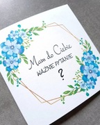 Kartka zdrapka prośba o bycie świadkowa chrzestną świadkiem druhną