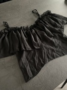 LoveSaints Bluzka Top Czarna Szyfon Nowa XS