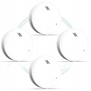 4X BEZPRZEWODOWY CZUJNIK DETEKTOR DYMU SIECIOWY PUTOGESAFE GS529A