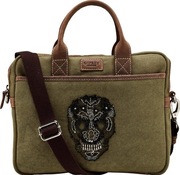 Osprey London torba khaki na laptopa zielona skóra naturalna crossbody