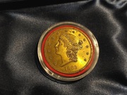 Wykopki skrzyniowe- moneta 1903 roku, 20 dolarów LIBERTY.