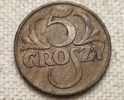 II RP 5 groszy 1938 r. GG 