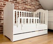 Łóżeczko 70x140 ReStyle White, Meblik + materac + szuflada GRATIS