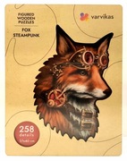 Puzzle Drewniane dla Dzieci Dorosłych Premium 258 Elementów Sprytny lisek