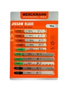 Zestaw brzeszczotów do wyrzynarki 51-74 mm WERCKMANN 10 szt.