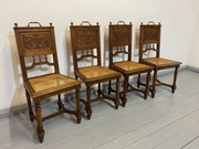 4 ELEGANCKIE ORZECHOWE KRZESŁA HENRI II STAN BDB TRANSPORT CAŁA POLSKA 