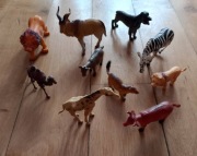 Figurki zwierząt domowych i dzikich 10 sztuk
