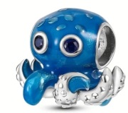 Charm do bransoletki modułowej srebro 925 cyrkonie charmsy ośmiorniczka