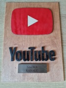Tablica tabliczka YouTube Dowolna nazwa kanału