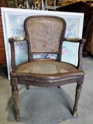 Fotel ratanowy krzesło ANTYK XIX w.