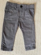 Zara spodnie chinosy eleganckie 74 6-9 m szare