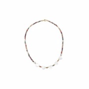 Naszyjnik Koraliki Kolorowe Serduszka Masa Perłowa