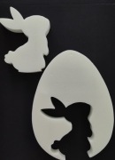 Zajączek w jajku dekoracja ze styroduru