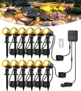 Reflektor LED ogrodowy 12 szt 2400LM IP66 z pilotem 3 barwy CLV