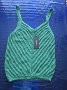 Vero Moda zielony top ażurowy na ramiączkach M 100% bawełna nowy z metką