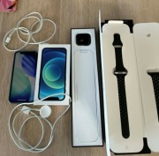 iPhone 12 mini w kolorze granatowym 64GB i iWatch SE 1 generacji