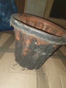 Stara Forma Do Babki Doniczka Kamionkowa Ceramiczna Antyk Glina Karbowana