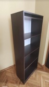 Regał z półkami, kolor dąb wenge, ciemny brąz z domieszką czerni