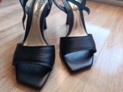 Sandały Karino R.38 Skóra Czarne Lico